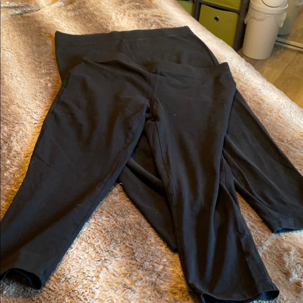 2 pairs!! Black Calf or Ankle cut leggings